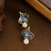 SWEET HEART ABALONE PEARL PENDANT EARRINGS_CWMM4324