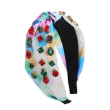 FASHION KNOTTED HEADBAND WITH COLORED DIAMONDS_CWAHA2133