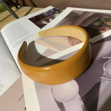 PU LEATHER SOLID COLOR SIMPLE SPONGE HEADBAND_CWAHA2575