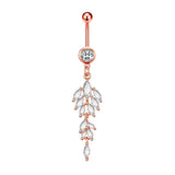 NEW CREATIVE CZ PENDANT BELLY RING PIERCING_CWMM9244