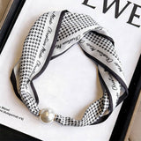 Pearl Magnetic Skinny Silk Neck Scarf_Cwasc03938