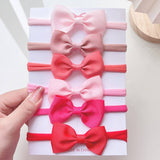 KIDS BOW HEADBAND SET ELASTIC NYLON NO MARKS_CWAHA6720