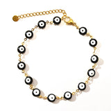 CLASSIC 18K STAINLESS STEEL EVIL EYE BRACELET_CWAJE4597
