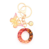 CREATIVE CRYSTAL LETTER KEYCHAIN WITH RESIN SEQUINS_CWAB5021