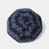 RETRO ROUGH TEXTURE CONTRAST COLOR BERET_CWAB2927