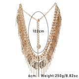 LAYERED GOLD LEAF TASSEL HANFU WAIST CHAIN_CWMM6416