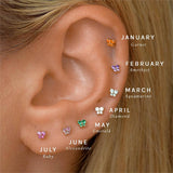 DECEMBER BIRTHSTONE BUTTERFLY STUD CUFF EARRINGS_CWAJE5112