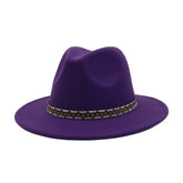 MEN WOMEN RETRO WOOL BLEND FEDORA HAT _CWAH04393