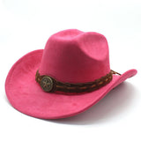 FAUX SUEDE FELT COWBOY HAT MENS CLASSIC FEDORA_CWAH2510