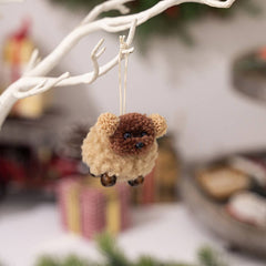 Cwmm10333_Plush White Dog Christmas Tree Ornament