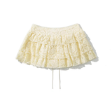 LACE TRIM SKORT FOR WOMEN FRENCH CASUAL STYLE_CWDSD8338