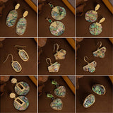 AURORA FANTASY DEEP SEA ABALONE EARRINGS_CWMM4282