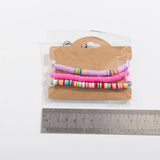 COLORFUL LETTER BOHEMIAN STAR BALL BRACELET SET_CWAJE1484