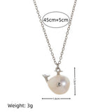 CLOWNFISH PEARL NECKLACE OCEAN KISS PENDANT_CWMM6971