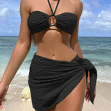 3 PIECE BIKINI SET HALTER WITH MESH SKIRT_CWMW0146