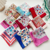 COTTON LINEN SQUARE SCARF BREATHABLE NECK WRAP_CWMS0673