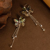 ABALONE TASSEL EARRINGS WITH DIAMOND AND ZIRCONIA_CWMM4350
