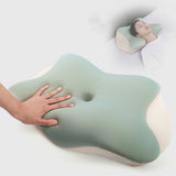 BUTTERFLY MEMORY FOAM NECK PILLOW A CLASS FABRIC_CWMM8093