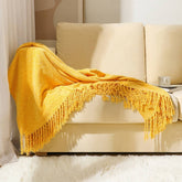 FRINGED SOFT AND WARM KNITTED BLANKET_CWMM0201
