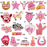 PINK GIRL WESTERN COWBOY GIRL CARTOON STICKER_CWMM4036