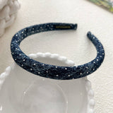 DENIM STARRY PUFF HEADBAND WITH VOLUME SPONGE_CWAHA2832