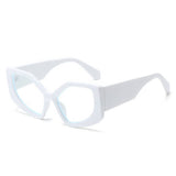 CAT EYE PC RAINBOW COLOR PERSONALIZED FLAT GLASSES_CWASG0247