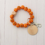 SPORTS CHARM WOODEN BEADS KEYCHAIN_CWAB5102