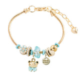 ADJUSTABLE GOLD BEAR RHINESTONE BRACELET_CWMM8626