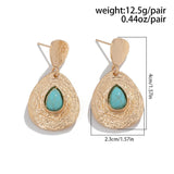 Water Drop Temperament Pleated Earrings