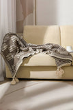 SOFT COZY KNIT SOFA BLANKET FRINGED SHAWL_CWASC0155
