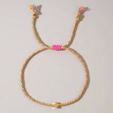 DIY HANDMADE FOUR COLOR COTTON CROSS BRACELET_CWMM3800