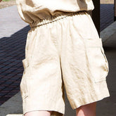 Washed Cotton And Linen Overalls