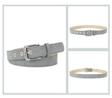 Frosted Textured Pin Buckle Pu Belt