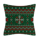 CHRISTMAS WOOL KNITTED STYLE RED PILLOWCASE_CWMM1402