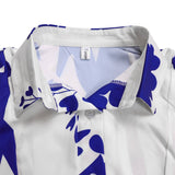 TEMPERAMENT PRINTED IRREGULAR LAPEL DRESS_CWDMD3655