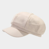 Winter Wool Beret Cap Retro Newsboy Octagonal Hat_Cwah04703