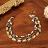 CRYSTAL PETALS 18K GOLD PLATED BRACELET_CWMM3728