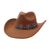 Unisex Cowboy Fedora Hat Ethnic Style_Cwah04445