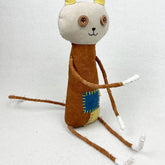 HANDCRAFTED INDIGO PATCHWORK EMBROIDERED PLUSH TOY_CWMM6053