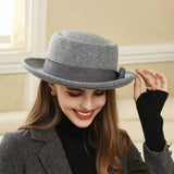 Womens Vintage Wide-Brimmed Fedora Fashion Hat_Cwah1974