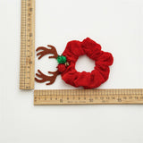 BAT REINDEER SCRUNCHIE HOLIDAY HAIR TIE FOR WOMEN_CWAHA1461