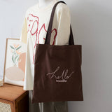 CASUAL SOLID COLOR CANVAS SHOULDER TOTE BIG SIZE_CWAB5635