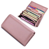 Womens Leather Long Wallet Large Capacity_Cuab00401
