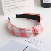 SIMPLE NEW STYLE PLAID KNOTTED HEADBAND_CWAHA1715