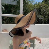 OVERSIZED BRIM MESH FISHERMANS HAT SUNSHADE HAT_CWAH1165