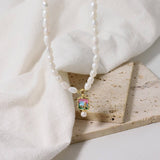 ANCIENT STYLE HIGH GRADE PEARL CLAVICLE NECKLACE_CWAJE3832