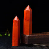 RED JASPER CRYSTAL POINT HEX TOWER_CWMM8126