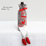 RUDOLPH 3D SANTA WINE BOTTLE BAG WITH BEARD_CWAJE05397