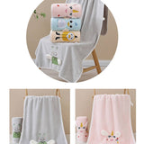 ANIMAL KINGDOM EMBROIDERED CORAL FLEECE TOWEL_CWMM2323