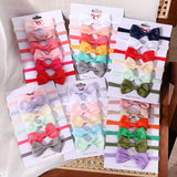 KIDS BOW HEADBAND SET ELASTIC NYLON NO MARKS_CWAHA6720